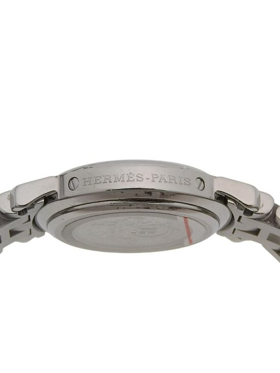 Hermes Clipper Stainless Steel Silver Kuo Analog Display Blue Dial Watch main image 5